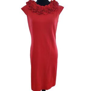 Elegant Designer Roses Flowers Luxury Glamour Cocktail Party Everyday Work Dress